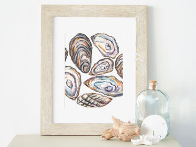 Colorful Oysters 8x10 or 5x7 in Fine Art Print