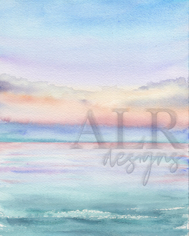 Pastel Waters Print Set- Coastal Wall Art (Set of 2)