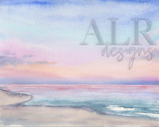 Pastel Waters Print Set- Coastal Wall Art (Set of 2)