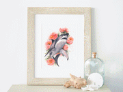 Peony Shark 5x7 or 8x10 Fine Art Print