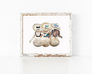 PERSONALIZED Shell Friends, 8x10 or 5x7  Fine Art Print