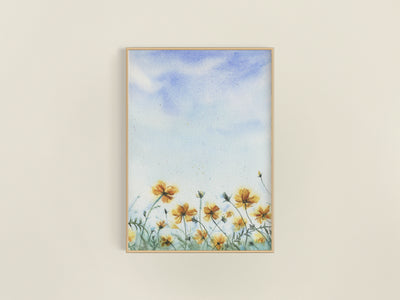 Field of Golden Poppies 5x7 in Fine Art Print