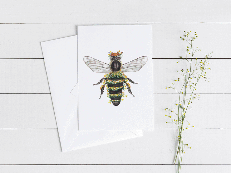 Queen Bee  5x7 Blank Greeting Card