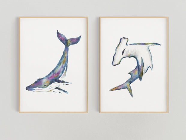 Rainbow Sea life Set of Two 8x10 or 5x7 Fine Art Prints