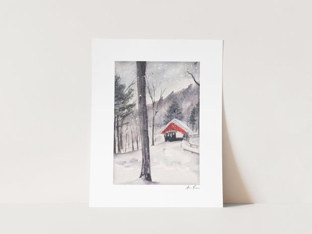 Red Bridge 5x7 Matted Archival Print