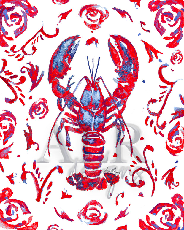 Lobster Trio  8x10 or 5x7 Fine Art Print Set