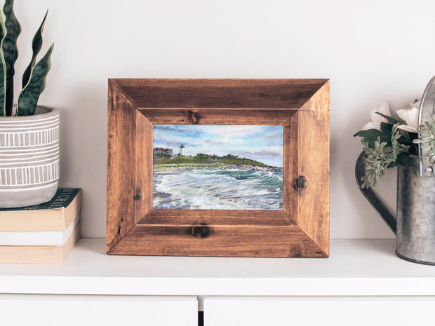 Nobska Light Summer Coastal Watercolor Print – 5x7, 8x10, or 11x14 Fine Art by ALR Designs
