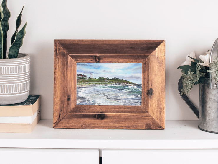 Nobska Light Summer Coastal Watercolor Print – 5x7, 8x10, or 11x14 Fine Art by ALR Designs