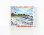 Nobska Light Summer Coastal Watercolor Print – 5x7, 8x10, or 11x14 Fine Art by ALR Designs