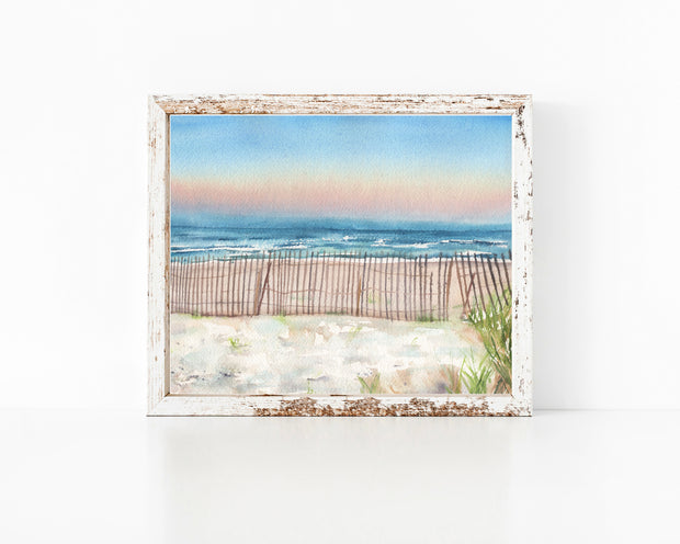 Beach Fence 5x7, 8x10, or 11x14 in. Fine Art Print.