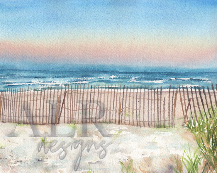Beach Fence 8x10 or 5x7 in. Fine Art Print