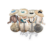 Shell Friends Group 5x7 Blank Greeting Card, 2 Variations