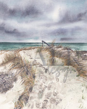Stormy Dunes 5x7 Blank Greeting Card
