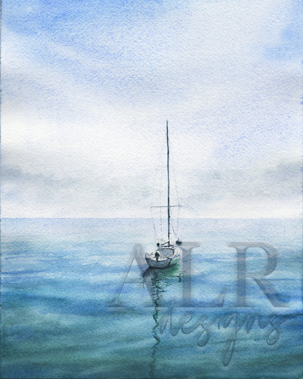 Sail Away 5x7 Blank Greeting Card