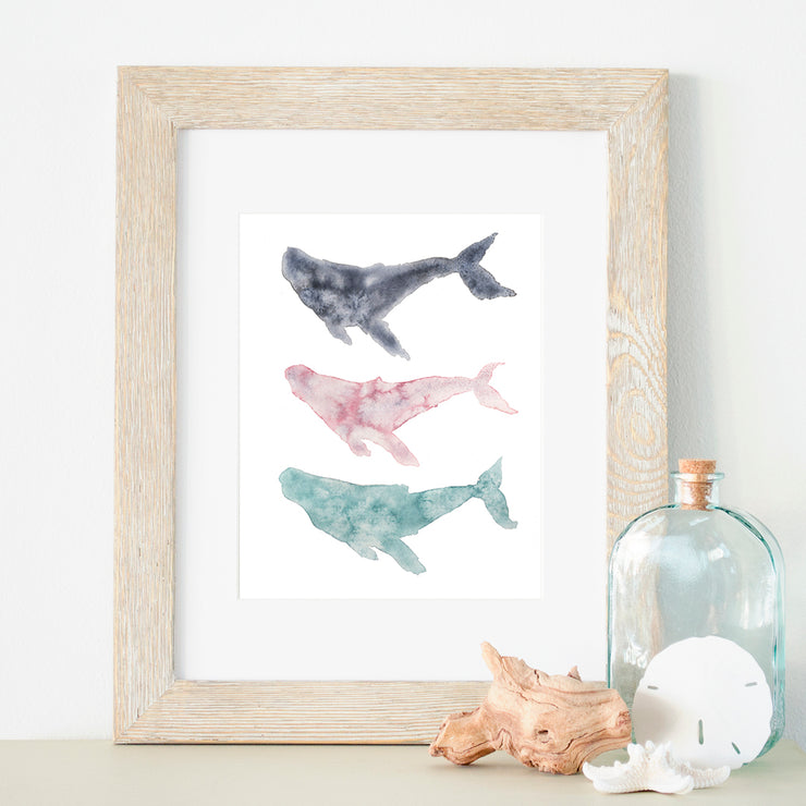 Salty Whales 5x7 or 8x10 Fine Art Print