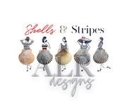 Shell Lady Summer Set of 2 Fine Art Prints