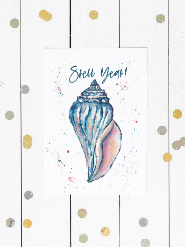Shell Yeah! 5x7 Blank Greeting Card