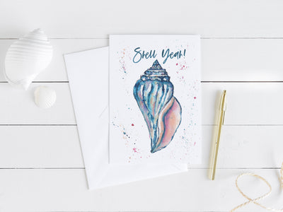 Shell Yeah! 5x7 Blank Greeting Card