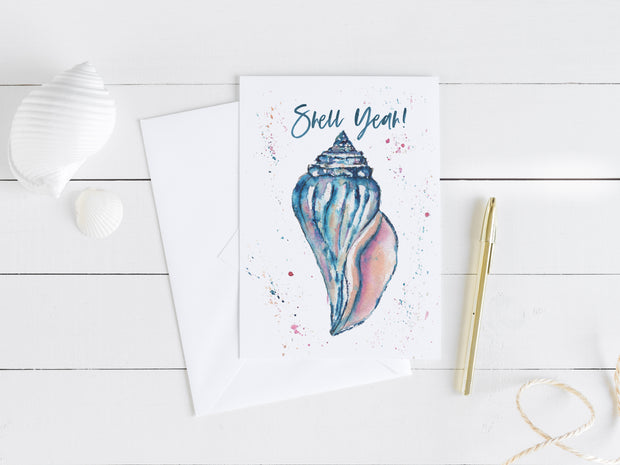 Shell Yeah! 5x7 Blank Greeting Card