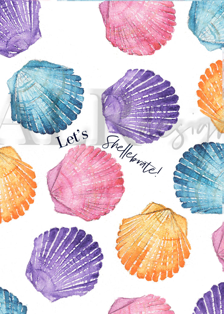 Let's Shellebrate! 5x7 Blank Greeting Card