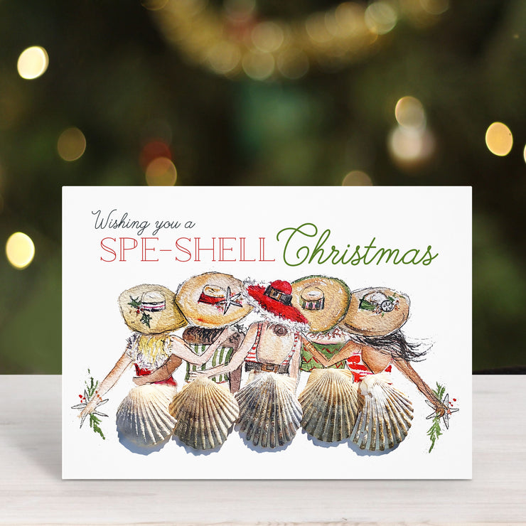 Shell Friends Blank Christmas Greeting Card