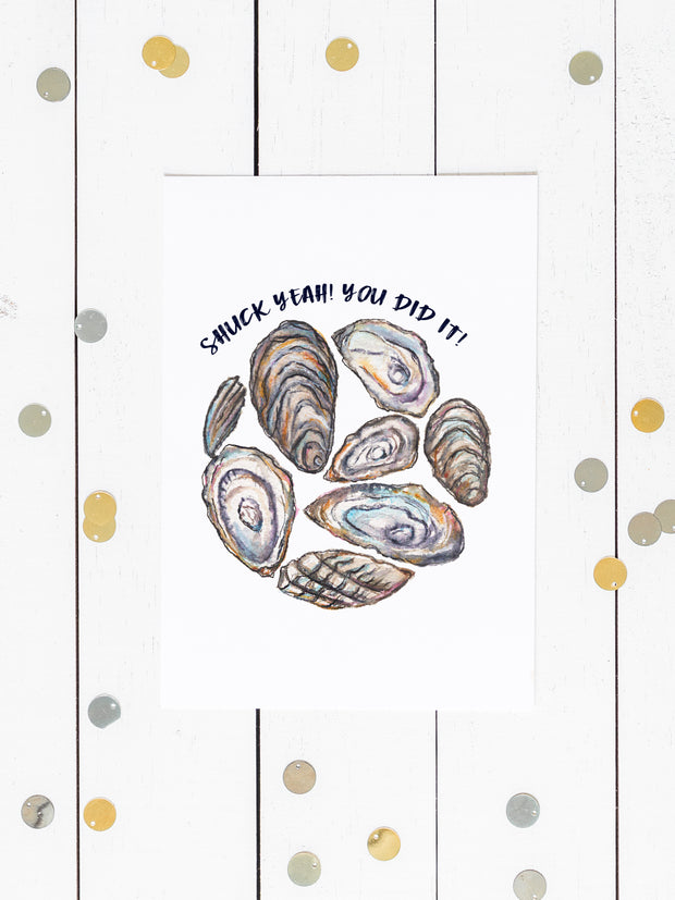 Oyster Celebration! 5x7 Blank Greeting Card