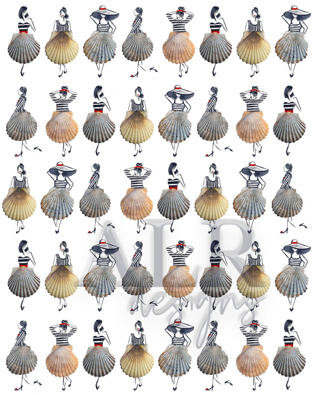 Shell Lady Summer 11x14 Fine Art Print