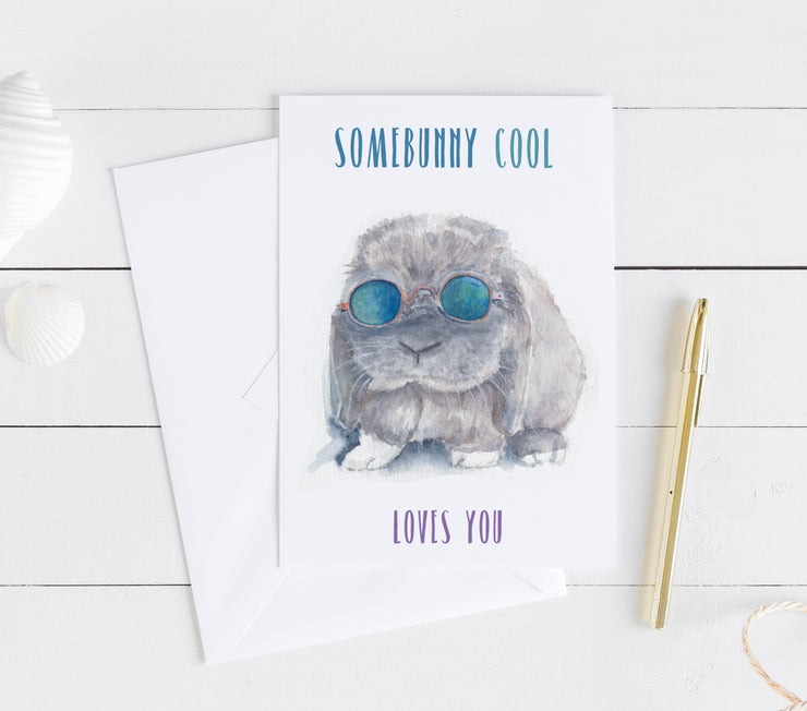 Somebunny Cool 5x7"  Blank Greeting Card