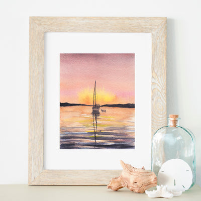 Sunrise Sail 5x7 or 8x10 Fine Art Print
