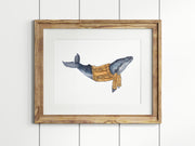 Sweata Weatha Whale  8x10 or 5x7 in. Fine Art Print