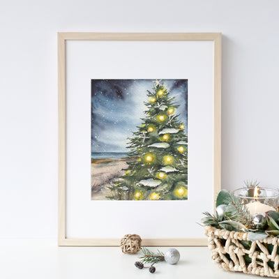 Christmas Beach Glow 8x10 or 5x7 Fine Art Print