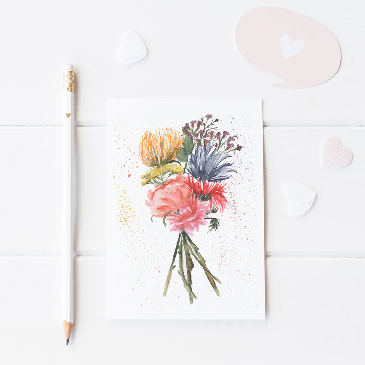 Free floral Bouquet card download