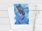 Whale shark Mama 5x7 Blank Greeting Card