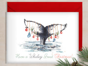 Whale Tail Christmas 5x7 Blank Christmas Greeting Card